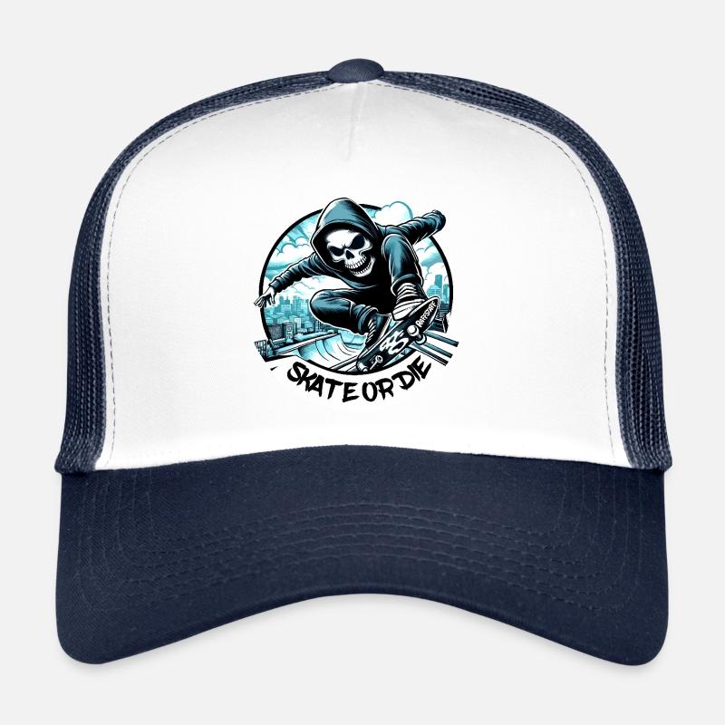 Skate or die Sk8 Skull graffiti Tag - raffstaff ® Trucker Cap
