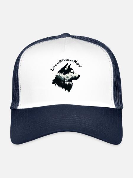 Husky - Trucker Cap - white/navy - Front