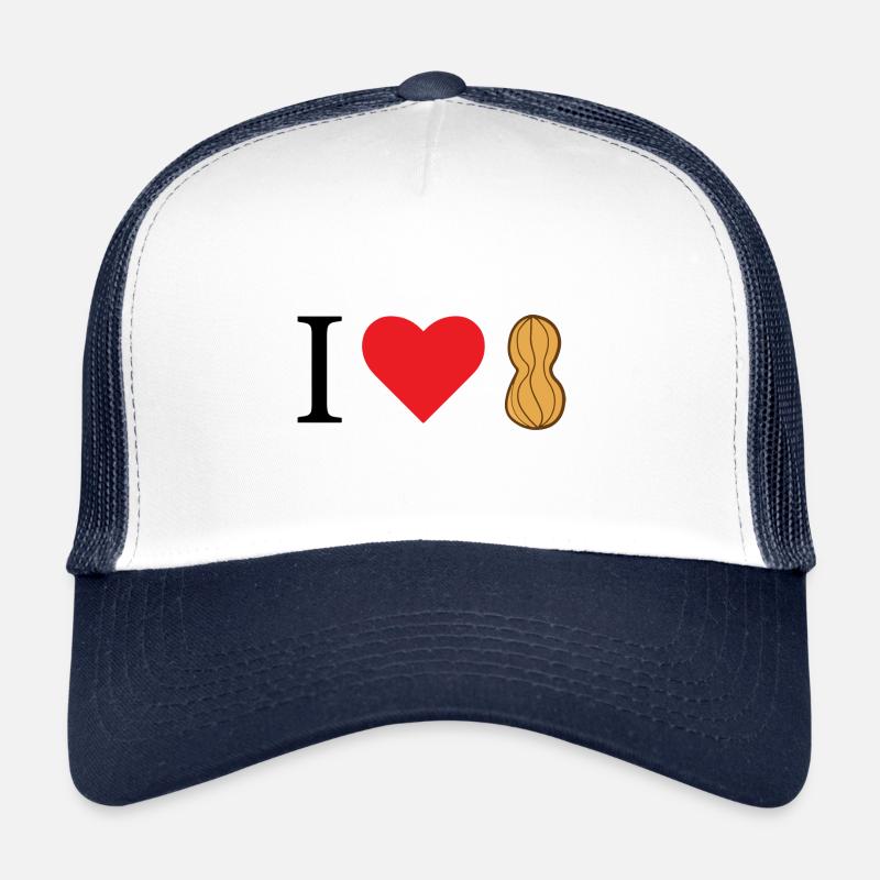 ernuss love - Trucker Cap - Weiß/Navy