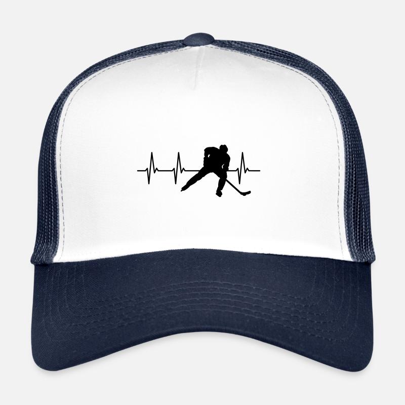 Heartbeat Hockey Heartbeat pulse - Trucker Cap - white/navy