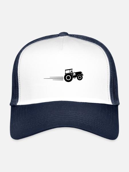 Tractor Symbol Racer Trekker Bauer - Trucker Cap - white/navy - Front