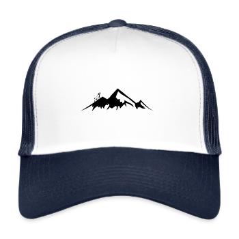 Mountain goat goat mountain - Trucker Cap - white/navy - Front