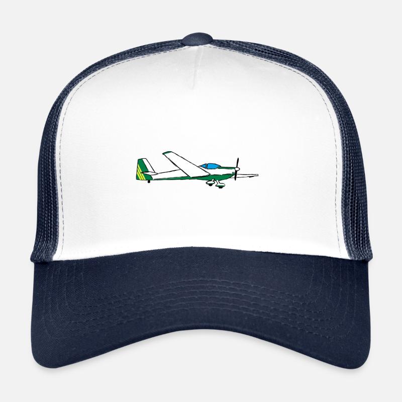 Pilot Flugzeug fliegen Geschenk Segelflieger Mose - Trucker Cap - Weiß/Navy