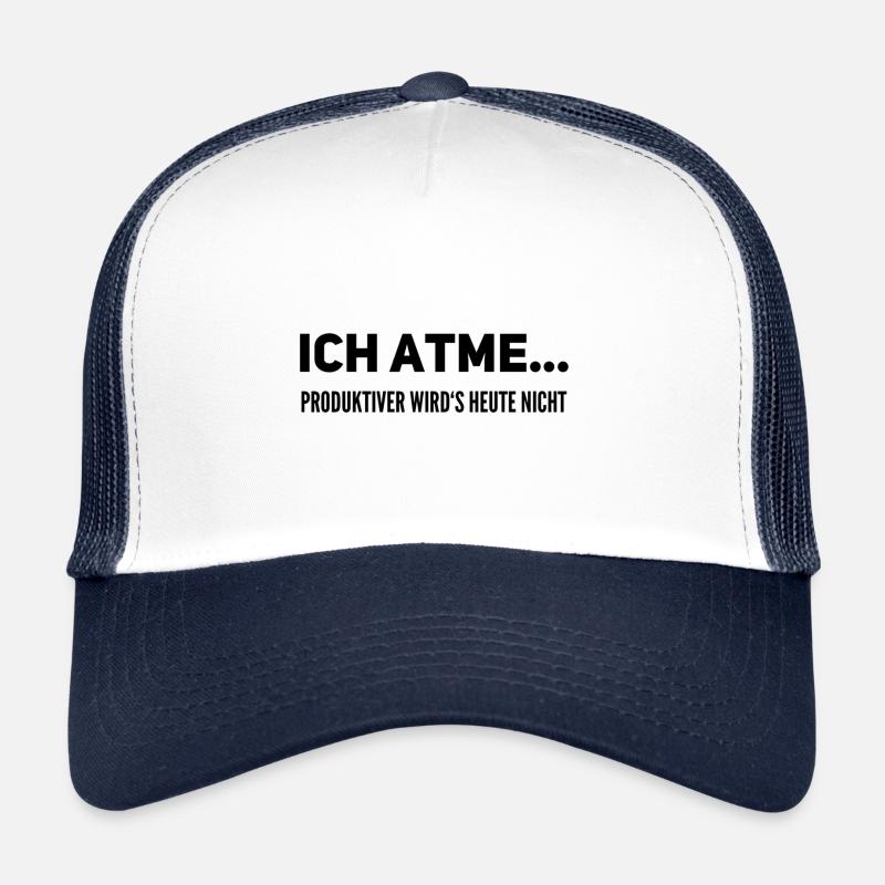 Lustiger Spruch - Trucker Cap - Weiß/Navy