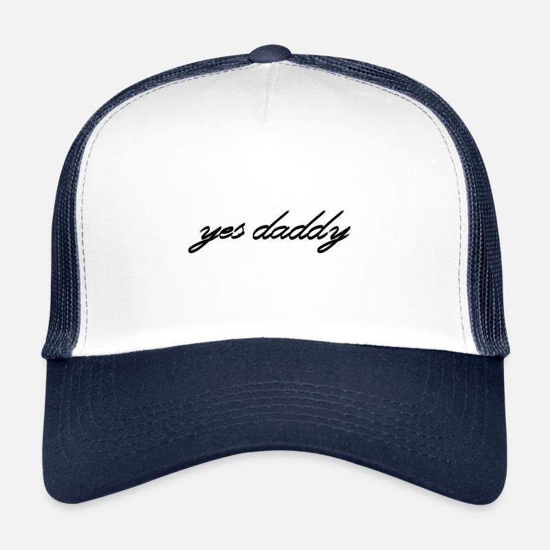yes daddy papa sugardaddy - Casquette trucker  - blanc/marine