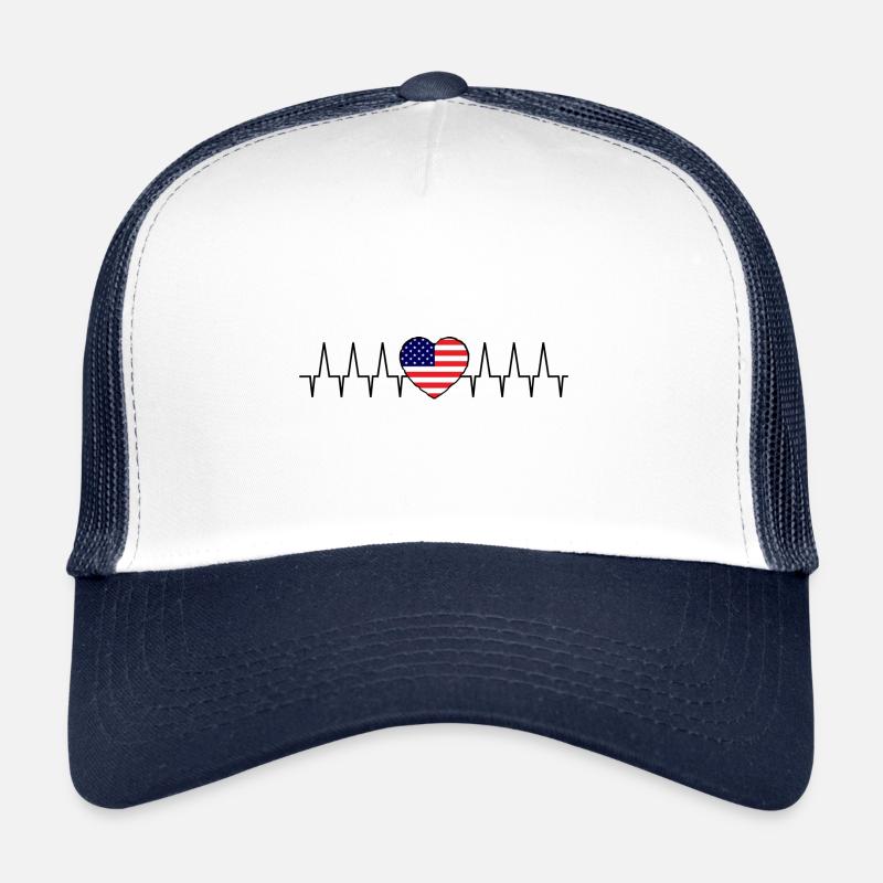 Herzfrequenz Amerika Trucker Cap