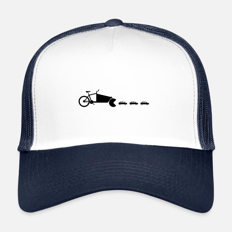 Cargo bike auto-presser - Trucker Cap - white/navy