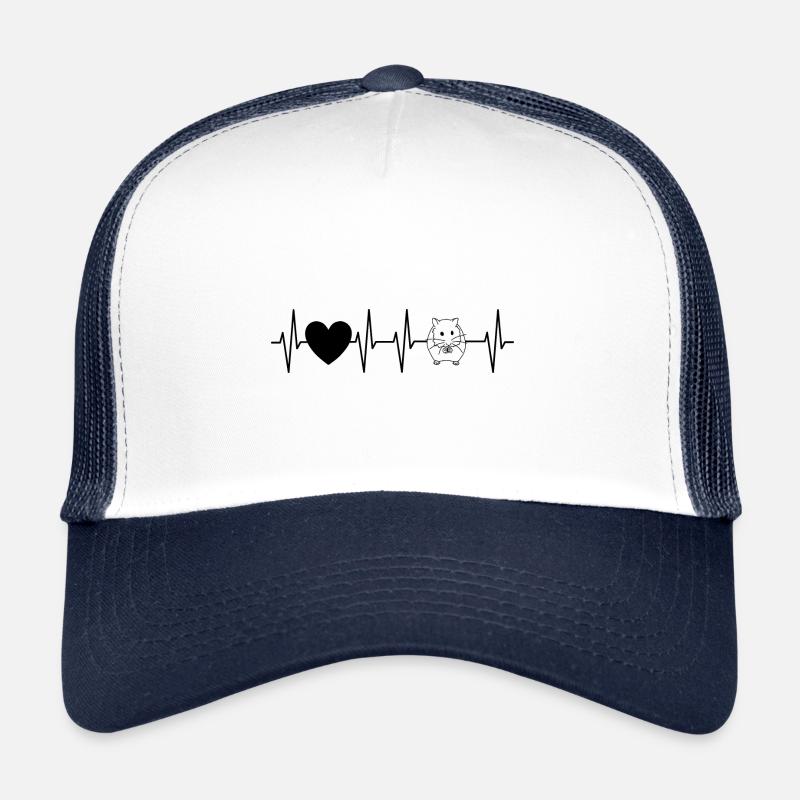 Heartbeat hamster love - idée cadeau Casquette trucker 