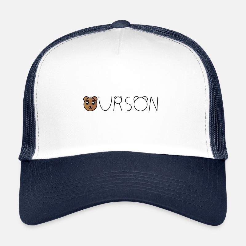 OURSON - Casquette trucker  - blanc/marine