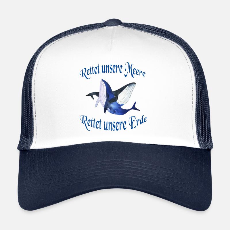 Tee-shirt sauver nos baleines de mer Casquette trucker 