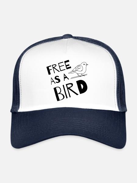 Free as a Bird - Trucker Cap - Weiß/Navy - Vorne