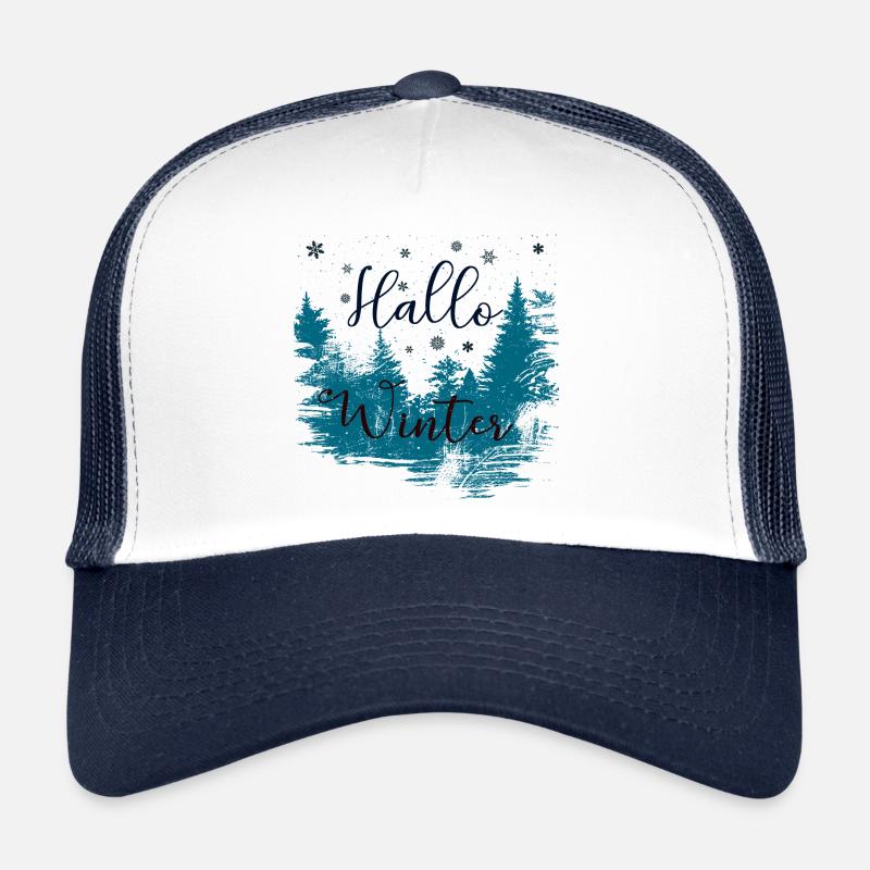Winter - Trucker Cap - Weiß/Navy