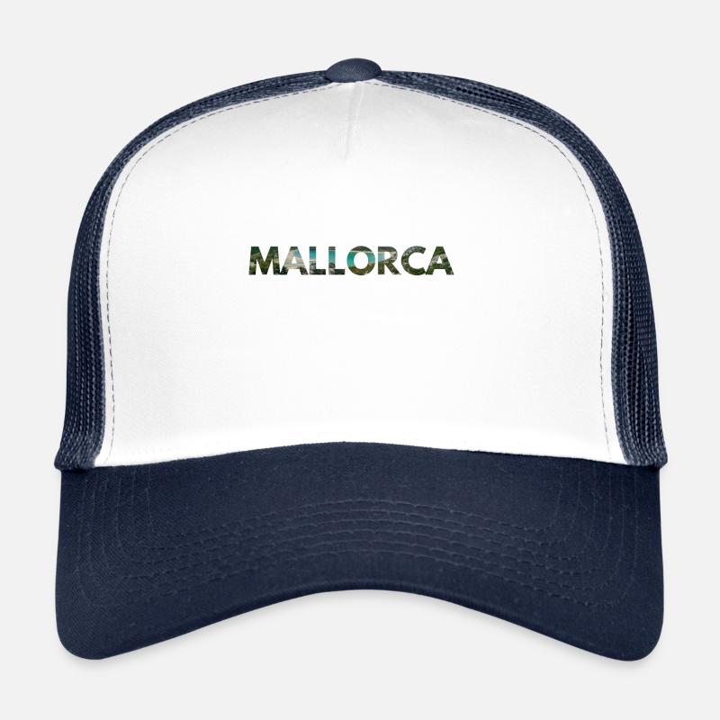 Majorque Souvenirs iles Baléares vacances Majorque - Casquette trucker - blanc/marine