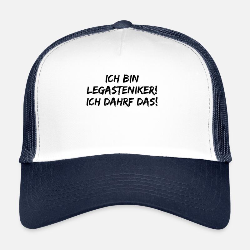 Ich bin Legastheniker! Ich darf das! - Trucker Cap - Weiß/Navy