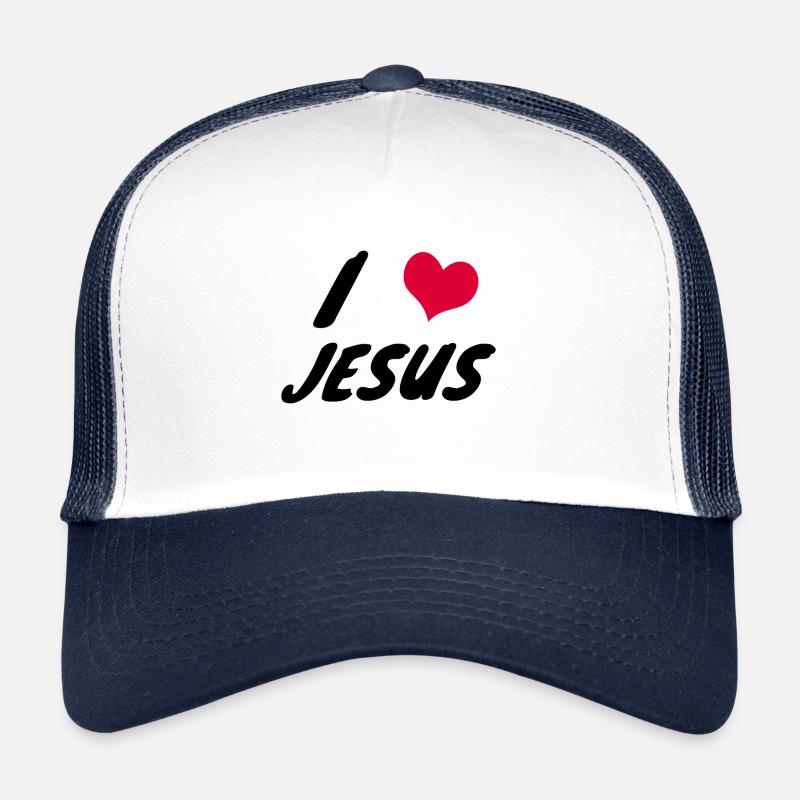 i love jesus - Trucker Cap - Weiß/Navy