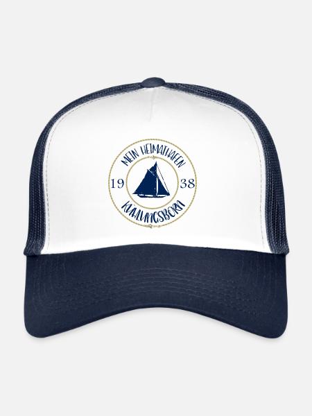 Kühlungsborn mon cadeau de port d'attache - Casquette trucker  - blanc/marine - Devant