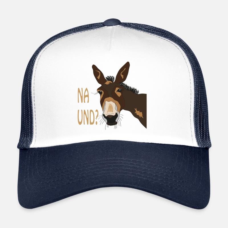 Esel - Trucker Cap - Weiß/Navy
