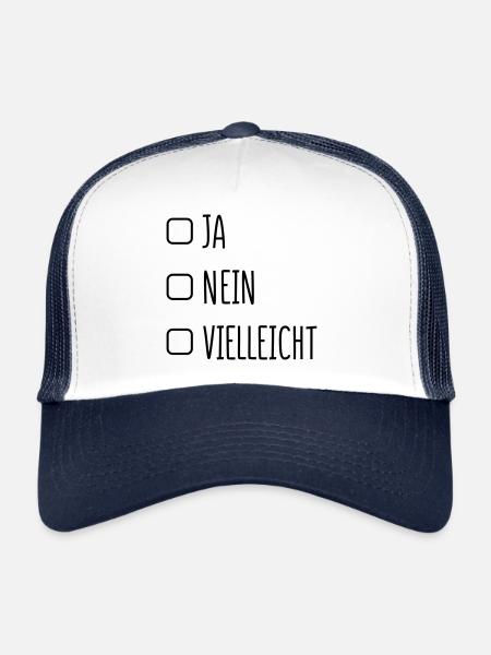 Yes No - Trucker Cap - white/navy - Front