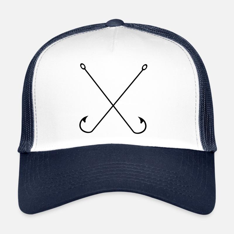 Pêche, hameçon, hameçon, vintage, hipster, poisson Casquette trucker 