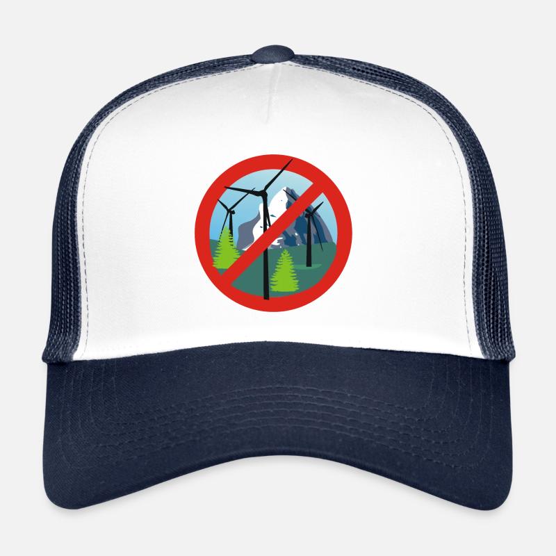 Against wind turbines Trucker Cap