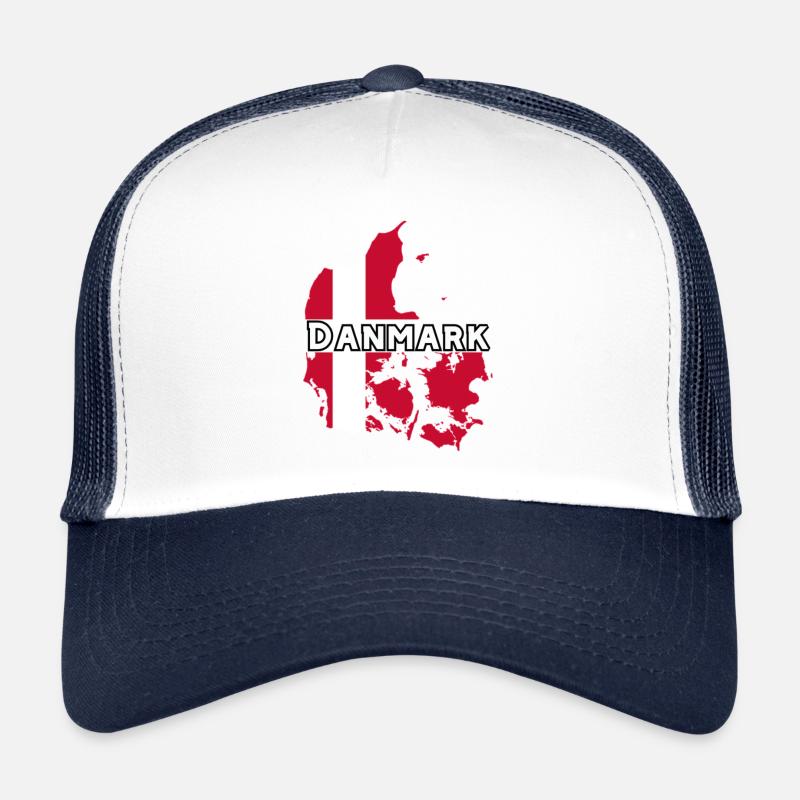 Danmark - Casquette trucker  - blanc/marine