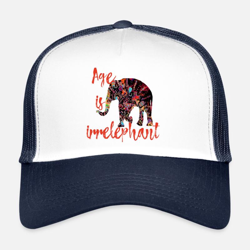 Age is irrelephant – Geburtstag lustig Wortspiel Trucker Cap