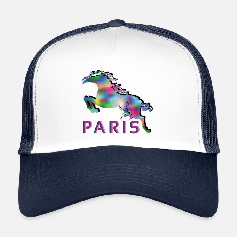 paris - Trucker Cap - Weiß/Navy