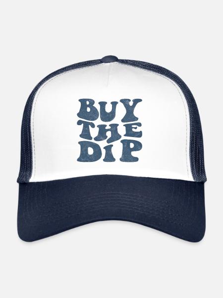 Achetez la trempette! Bleu rétro - Casquette trucker  - blanc/marine - Devant