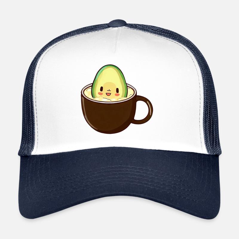 Avocado badet in Kaffee Trucker Cap