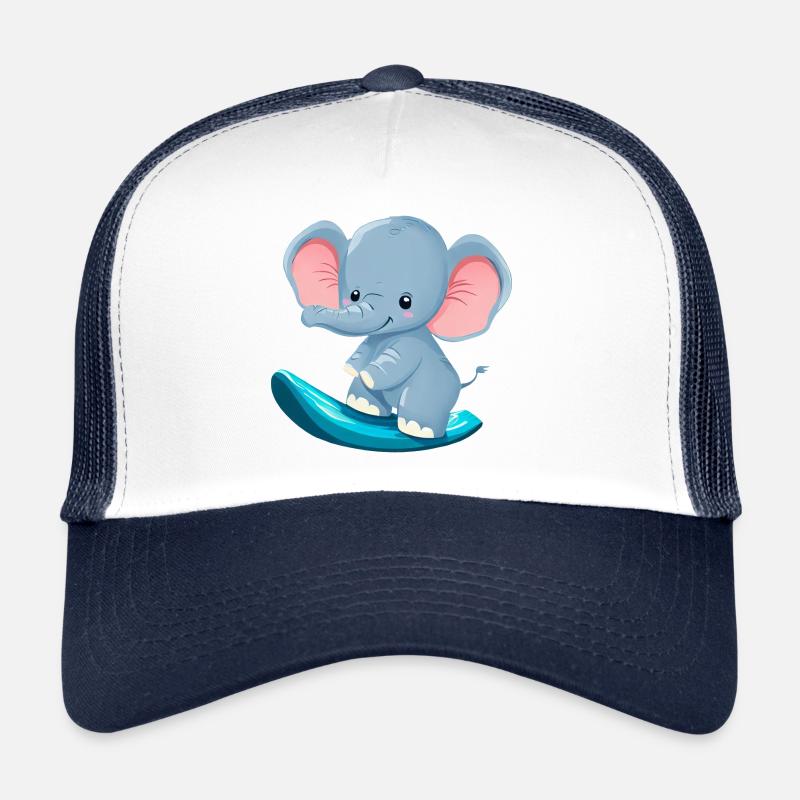 Surfer Elephant, Conception animale aventureuse Casquette trucker 