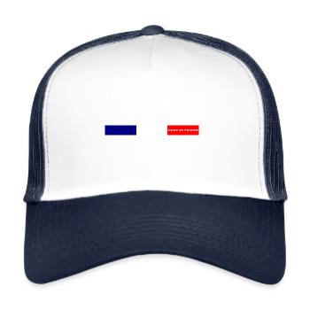 Made in France - Casquette trucker  - blanc/marine - Devant