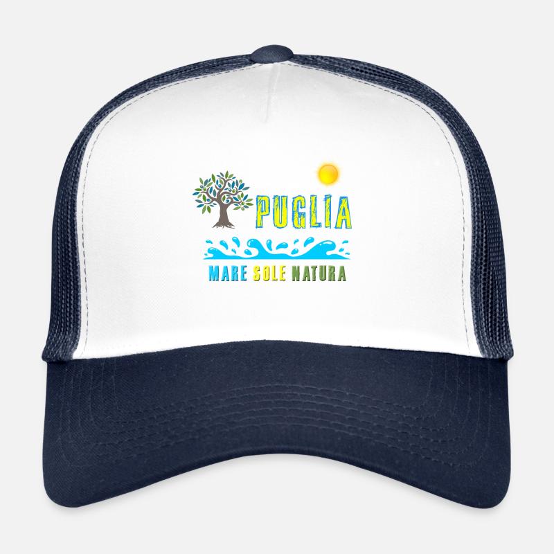 PUGLIA MARE SOLE NATUR - Trucker Cap - Weiß/Navy