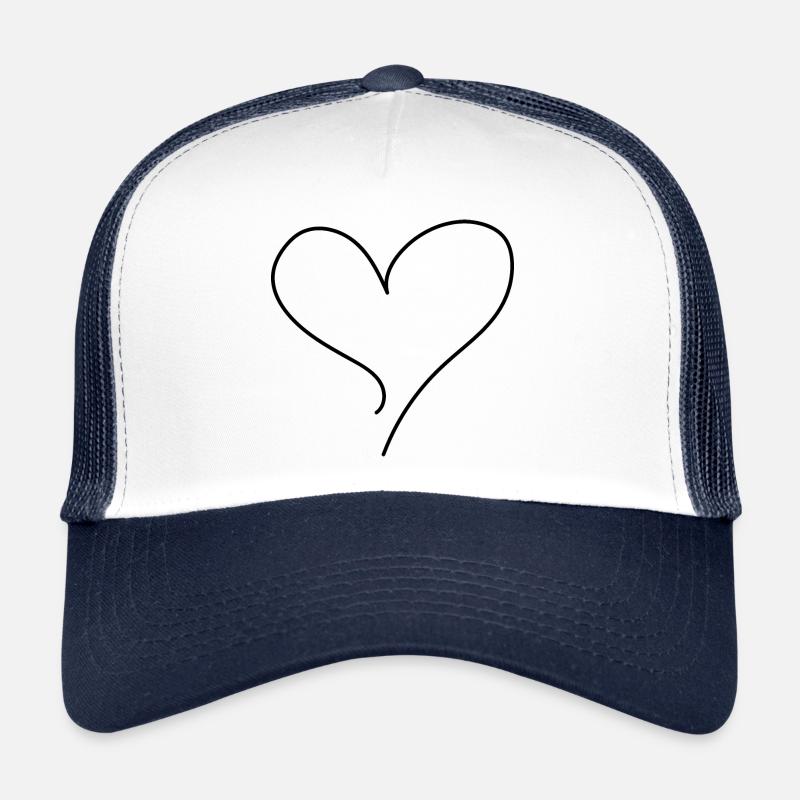 Le cœur s'épanouit tout simplement - Casquette trucker  - blanc/marine