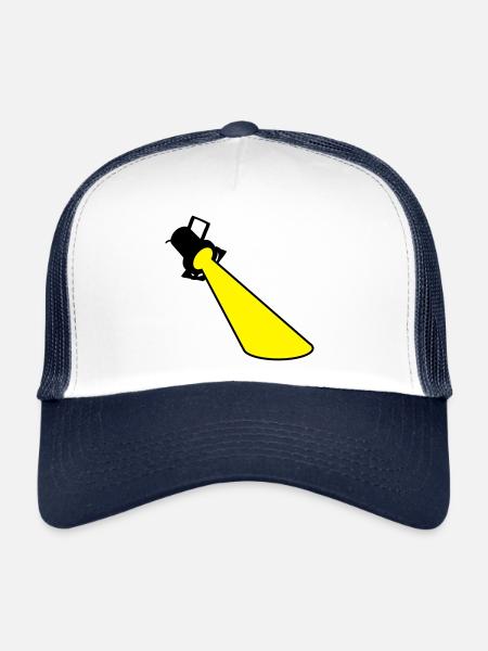 Projecteurs Spotlight - Casquette trucker  - blanc/marine - Devant