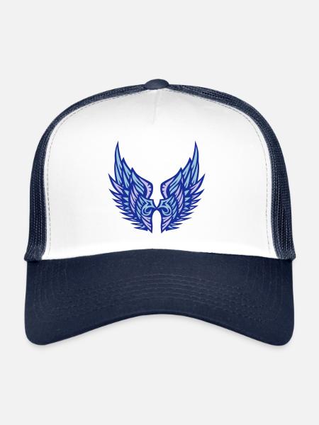 aile aille ange 1 06 - Casquette trucker  - blanc/marine - Devant