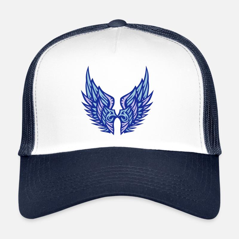 aile aille ange 1 06 - Casquette trucker  - blanc/marine