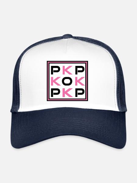 K-POP Lifestyle - Trucker Cap - white/navy - Front