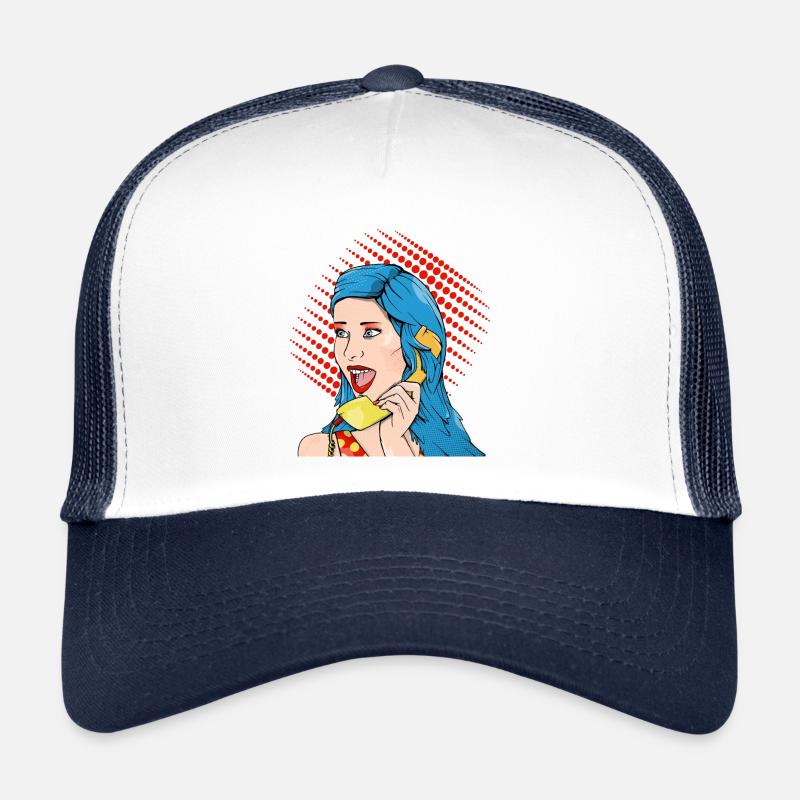 Retro gelbes Telefon Trucker Cap