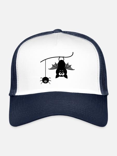 Fledermaus und Spinne - Trucker Cap - Weiß/Navy