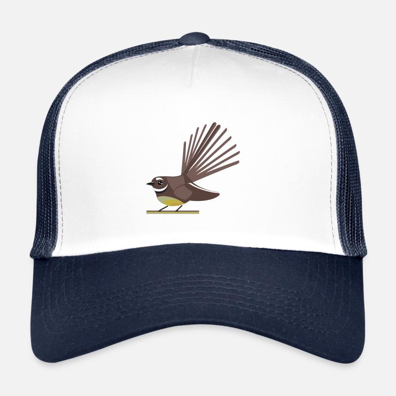 Fantail Cute Vector NZ bird Trucker Cap