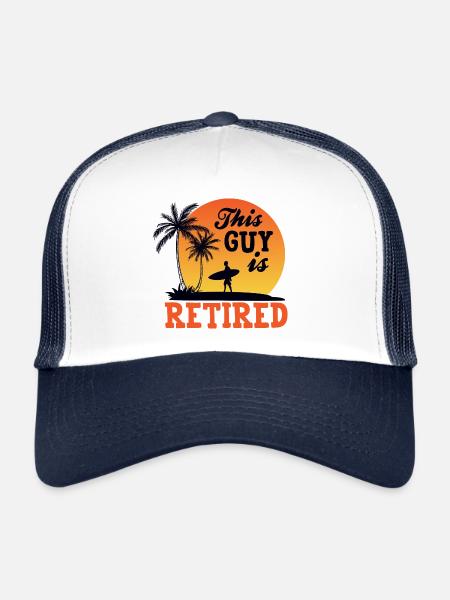 I'm Retired, Finally Retired, Retired - Trucker Cap - white/navy - Front