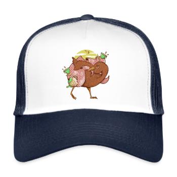 Lustiger neuseeländischer Vogel - Trucker Cap - Weiß/Navy - Vorne