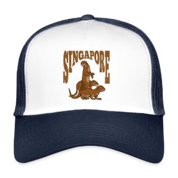 Sea Otters Singapore - Trucker Cap - white/navy - Front
