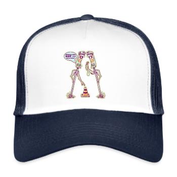 Funny traffic lights - Trucker Cap - white/navy - Front