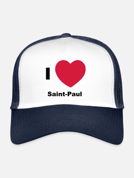 i love saint paul - Casquette trucker  - blanc/marine - Devant