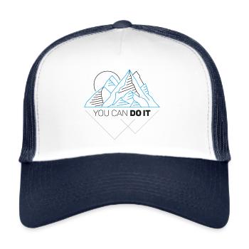You can do it - Trucker Cap - white/navy - Front
