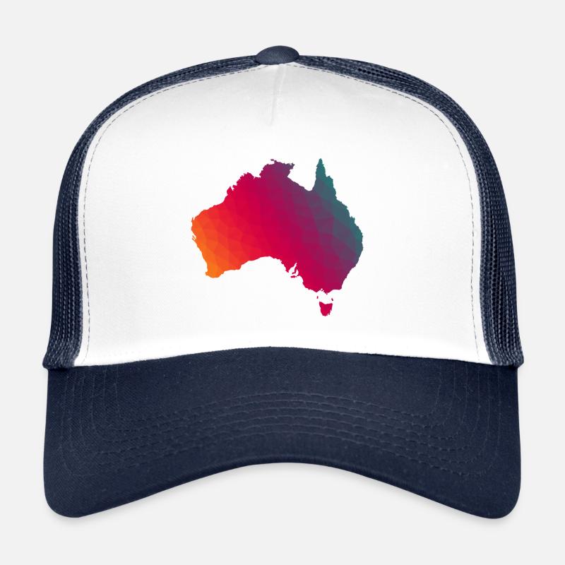 Australien - Trucker Cap - Weiß/Navy