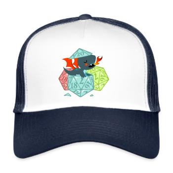 Pen and paper dragon eggs - Casquette trucker  - blanc/marine - Devant