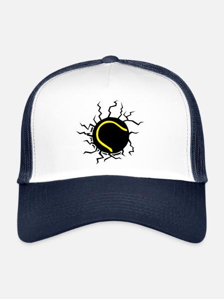 Crack Tennis Impact Ground Ball - Trucker Cap - Weiß/Navy - Vorne
