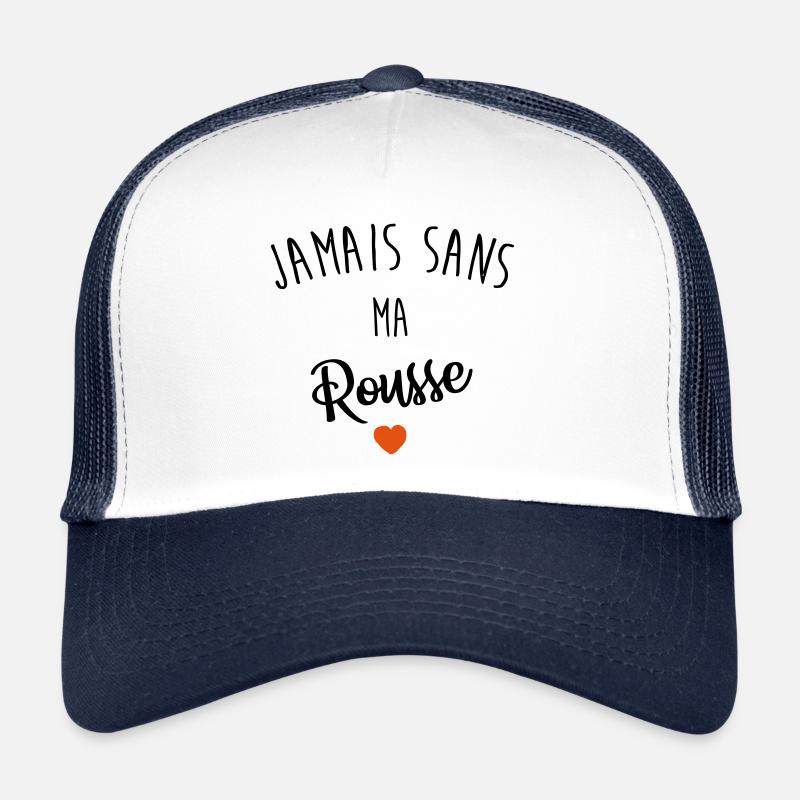Niemals ohne meinen Rotschopf - Trucker Cap - Weiß/Navy